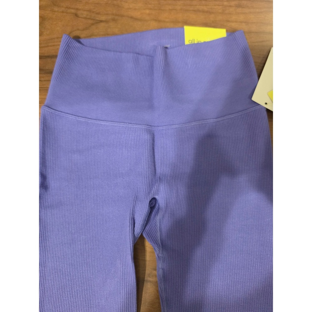NWT All in Motion Rib Seamless Legging Medium Cobalt Blue High Rise Activewear - Picture 2 of 5